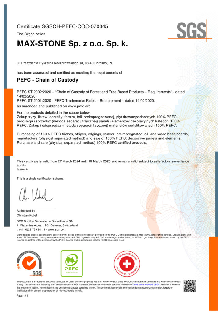 PEFC – Chain of Custody