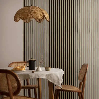 Aranżacja Lamel na Filcu MDF na Ścianę