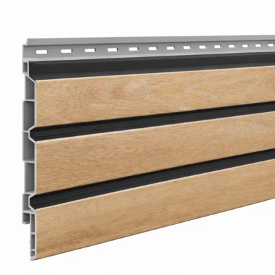 Lamel Elewacyjny PVC Trwałe Tworzywo z Czarną Fugą