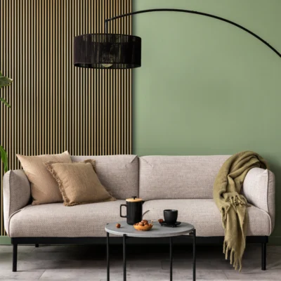 Wizualizacja Aranżacja Salon Lineo Stripe Lamel na HDFie