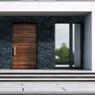 Wizualizacja Domu z Płytami Betonowymi na Elewacje Everest